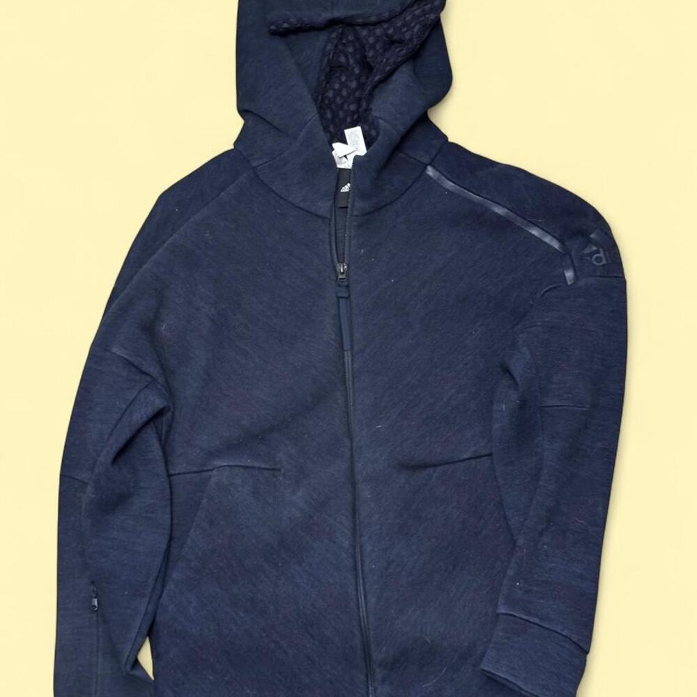 Navy blue adidas zip up